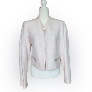 Calvin Klein Light Pink Blush Textured Open Front Blazer Size 8 Never Worn NWOT